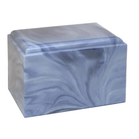 Medm Taylor Urns 440BL Cultured Marble Cremation Stratus Adult Urn; Sky Blue 440BL